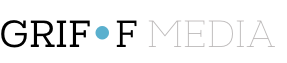 Griff media Logo wit klein